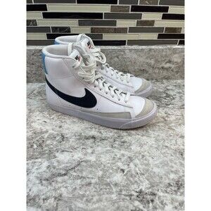 Nike Blazer Mid '77 GS Youth Size 6Y White Black Blue Lightning DA4086-108 EUC